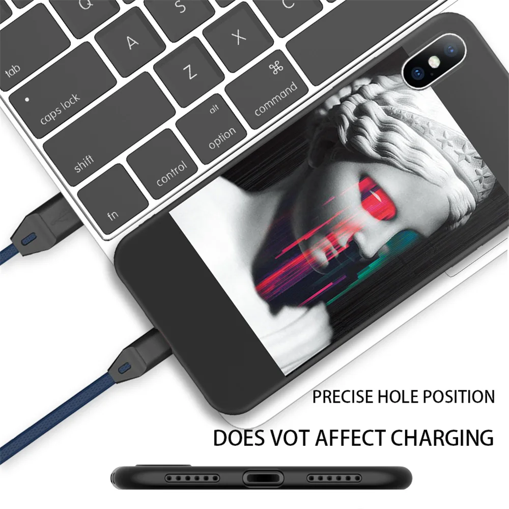 Lovebay для iPhone 11 Pro Max 6 6s 7 8 Plus X XR XS Max 5 5S SE чехол для телефона с абстрактным рисунком статуя Мягкий ТПУ чехол для телефона iPhone X