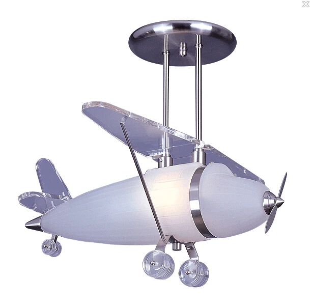 Elk Lighting сатиновый никелевый оп кулон самолет светильник для детей спальни