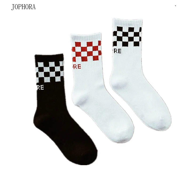 

Hot Spring and summer European and American Hong Kong wind skateboard socks checkerboard basketball socks