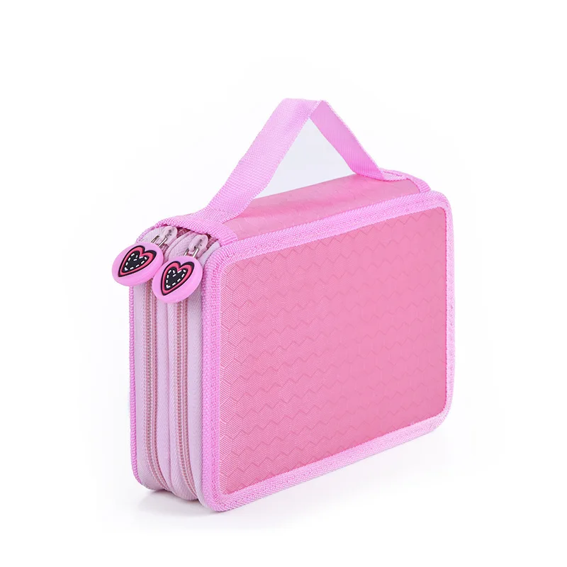 Cute Kawaii Penalties School Pencil Case 36/48/72 Holes Penal Pencilcase 3/4 Layers Multifunction Large Pen Box Stationery Pouch - Цвет: Шоколад