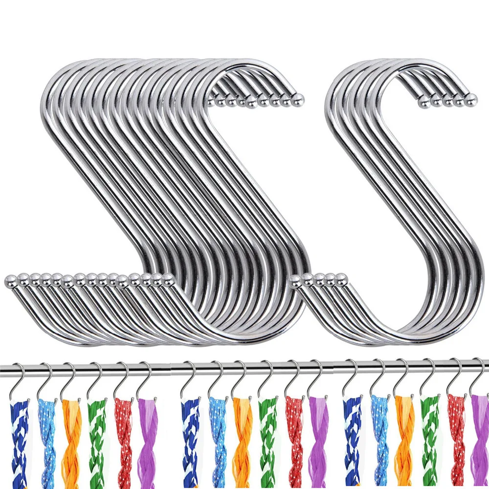 

1PCS High Quality Scarf Apparel Metal S Shaped Kitchen Spoon Pan Pot Hanging Hooks Hangers
