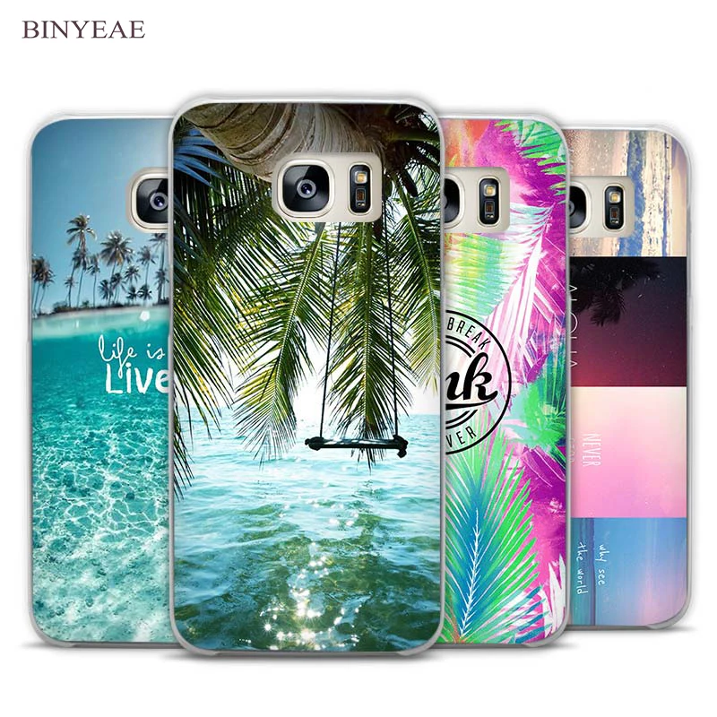 

BINYEAE Aloha Summer Stripes Clear Phone Case Cover for Samsung Galaxy Note 2 3 4 5 7 S3 S4 S5 Mini S6 S7 S8 Edge Plus