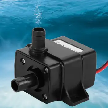 

12V DC Ultra-Quiet Durable Water Pump Electric Brushless Motor Submersible Water Pump Garden Aquarium Fish Tank Pump Black