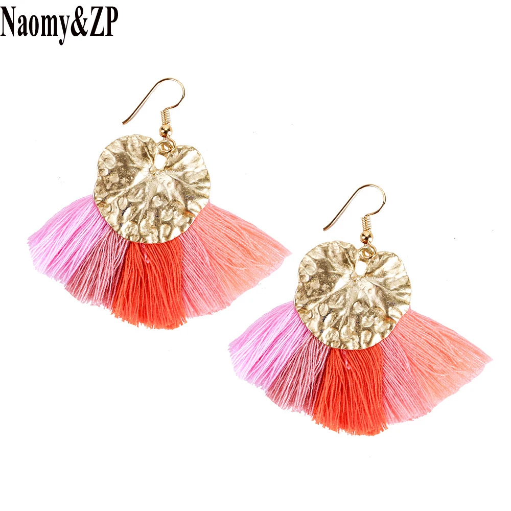 Naomy&ZP Tassel Earrings Women Bohemian Boho Big Drop earrings
