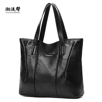 

Sheepskin Stitching Handbag Handbag For Women Shopper Tote Luxury Designer sac a main High Quality Vintage Fashion Shoulder Bag