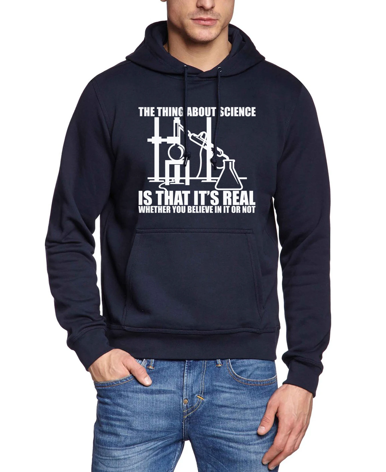 Men 2016 Science Real Believe or Not funny hooded sweatshirts harajuku