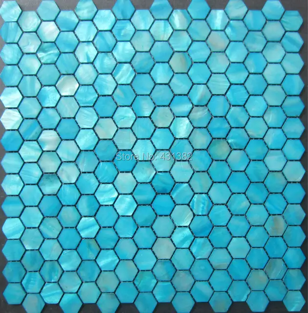 20mm Blue Hexagon Shell Mosaic Tiles Mother Of Pearl Tile 20mm Blue Hexagon Shell Mosaic Tiles Mother Of Pearl Tile Backsplash Bathroom Green