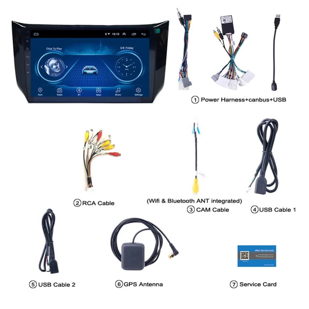 Super Slim Touch Screen Android 9.1 radio GPS Navigation for Nissan Sentra Sylphy 2016 headunit Ste