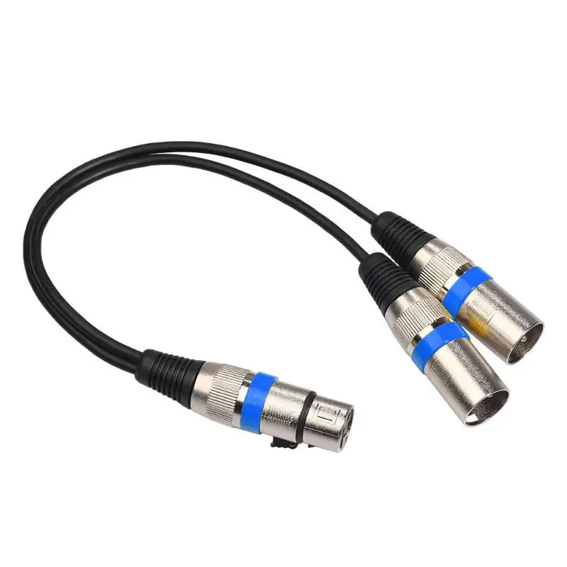 3Pin XLR гнездовой разъем на 2 папа кабель Шнур для аудио миксера усилители микрофон