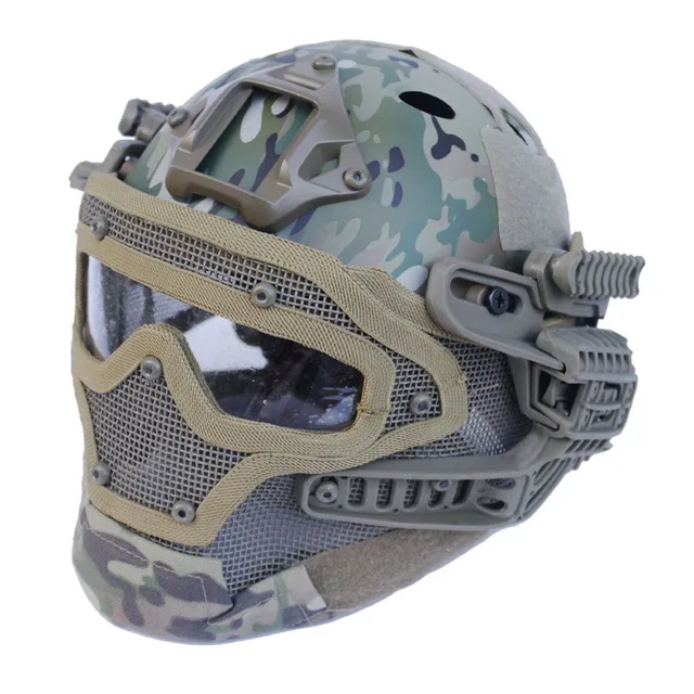 Best price at $160 Cheap 2016 New style Tactical Multi-function Helmet G4 System/Set PJ Helmet with Goggle for Military Airsoft hunting multicam