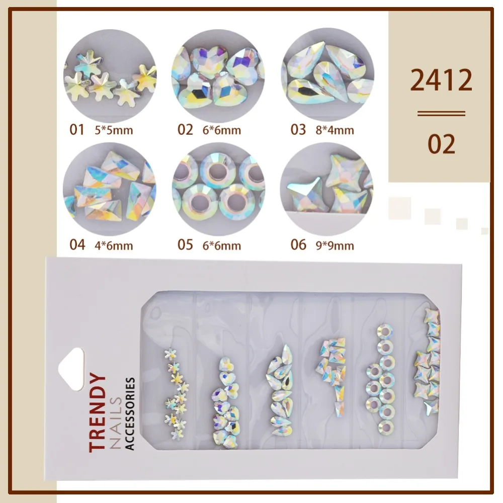 Стразы для дизайна ногтей 60 цветов|Стразы и украшения| |