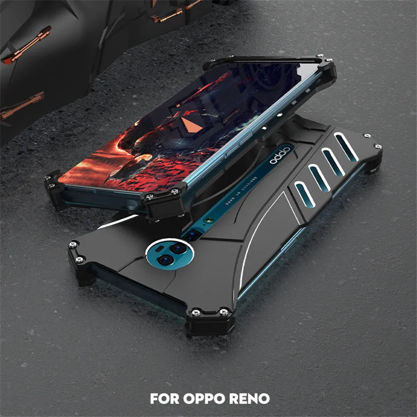 For OPPO Reno Case R-JUST Batman Luxury Aluminium Metal Case For OPPO Reno Phone Cover Coque  (12)