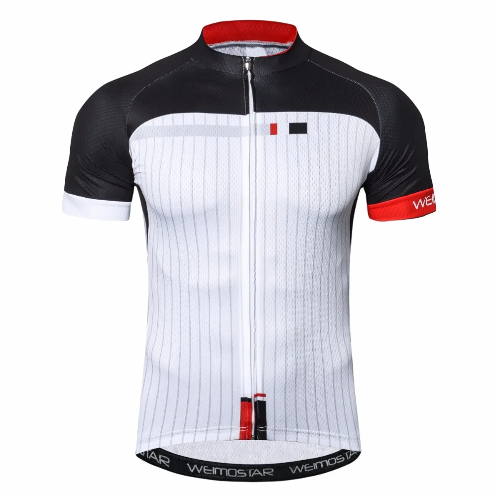 

Weimostar White Cycling Jersey Maillot Ciclismo Shirt Breathable short sleeve Men's Cycling Clothing Pro Team MTB Bicycle Jersey