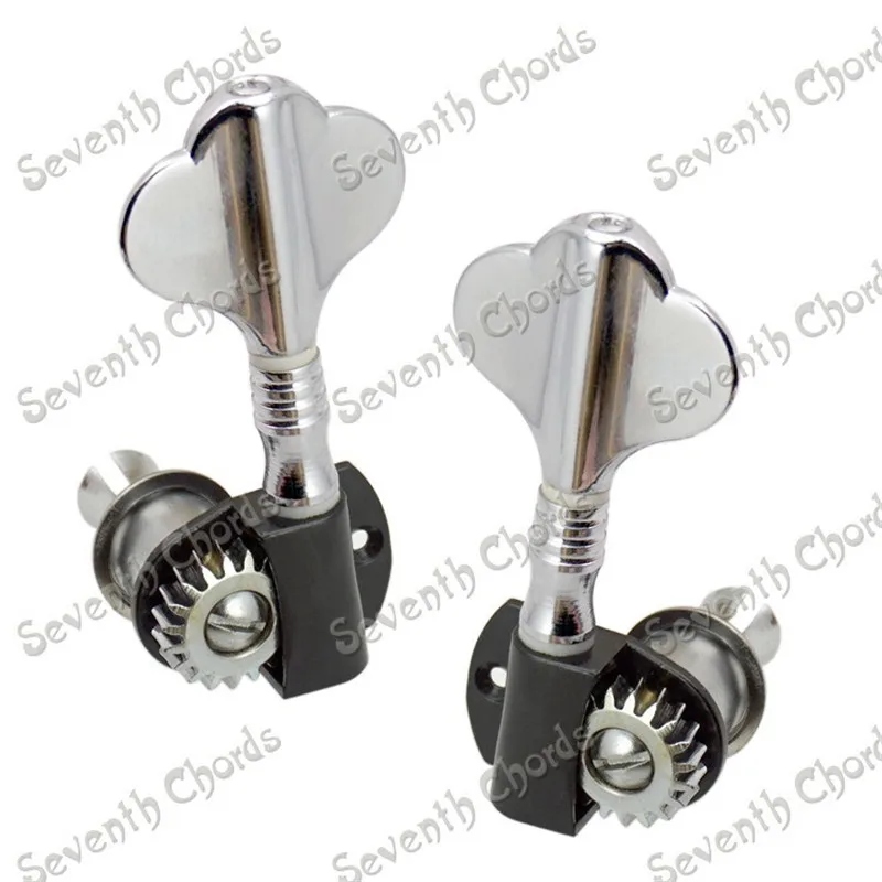 5 יחידות של סט Chrome חשמלי גיטרה בס כוונון יתדות מכונת Heads מקלט רדיו