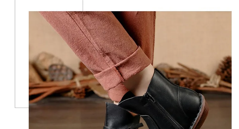 CEYANEAO/Новинка года; Модные женские зимние ботинки; обувь из натуральной кожи с коротким плюшем внутри; Дизайнерская обувь на молнии; 5069