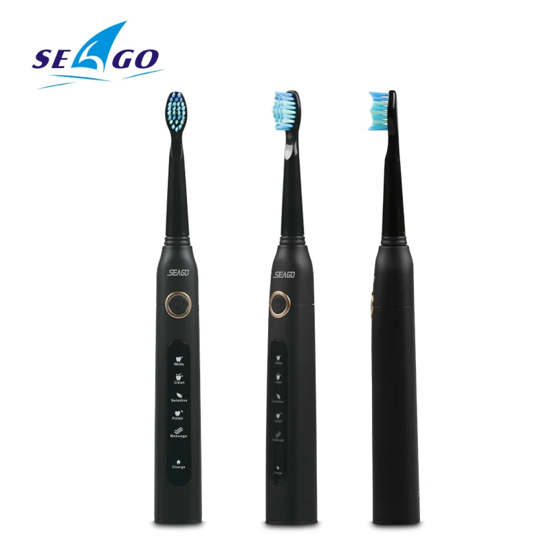 

Electric Toothbrush Sonic USB for adults teeth whiten with 5pcs Replacement Heads Top Fashion Real seago tooth brush sg507 gifts