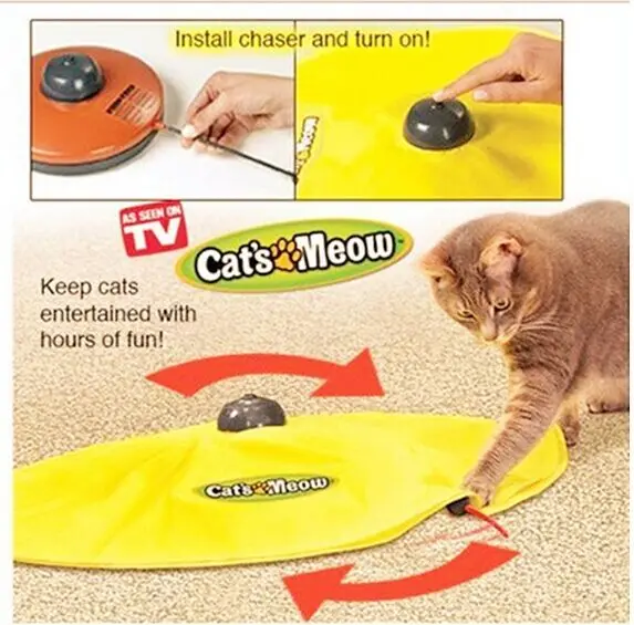 cat balls Cat's Meow - As Seen On TV - Undercover Motorized Moving Mouse - Cat Toy best dog toys