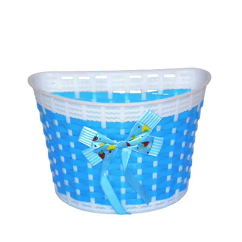 Discount Bicycle Basket Front Bag Rear Hanging Basket Panniers Bike Bowknot Front Basket For Children Girl Gifts Cycling Accessories 8