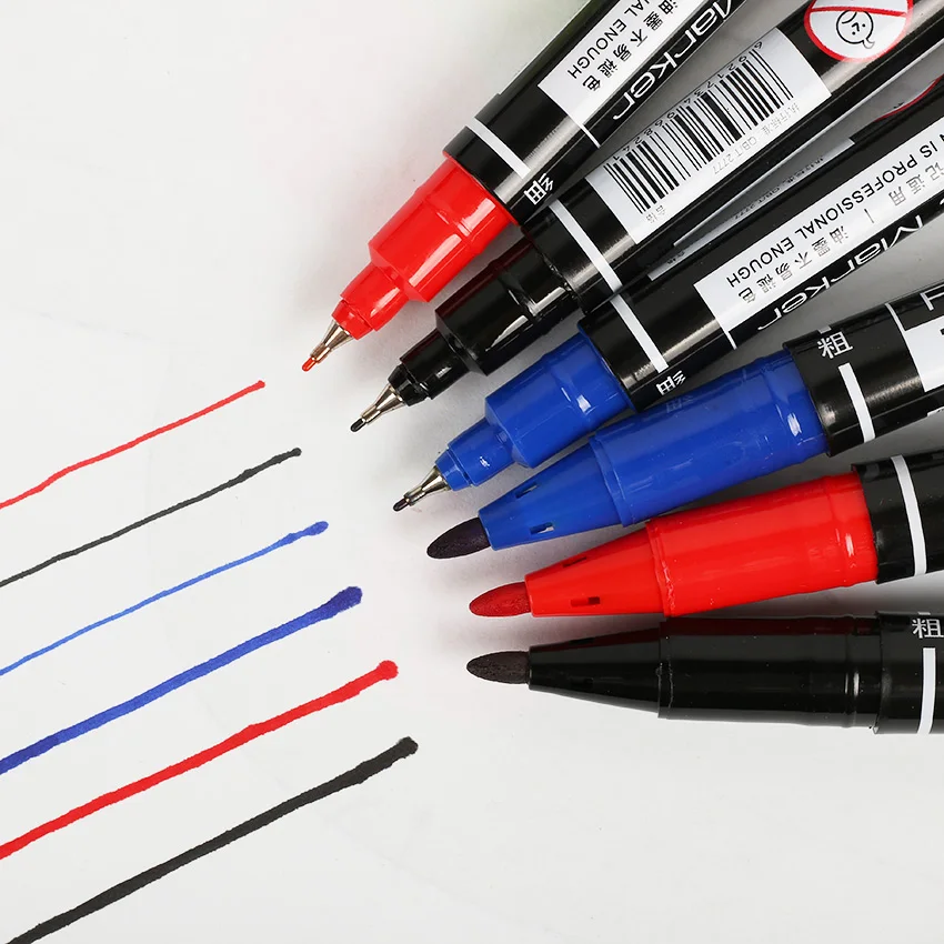 

3PCS Marker Pen Student Learning Stationery Double Marqueurs BlackBoard Paint Pens 3 Color Select Writing Supplies