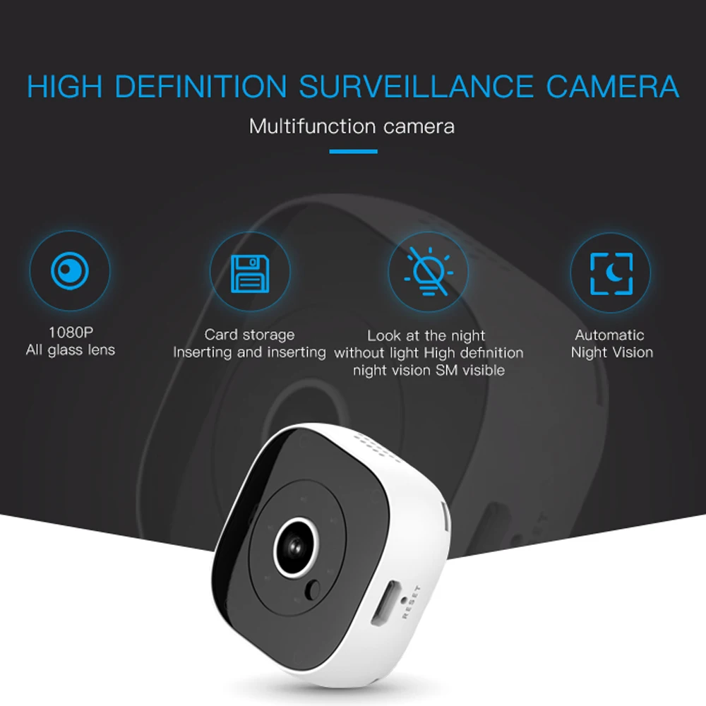 

Real 4K 1080P Lightweight Mini Camera Wearable Camcorder DV Night Vision Camera Portable with Wifi Function Motion Detection