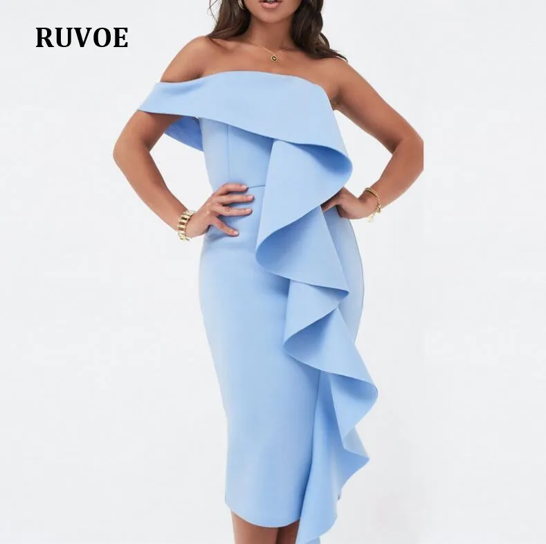 

New Plus Siz Dress Bodycon Off Shoulder Slash Neck Evening Party Sexy Dinner Clubwear Lady Slim Tunic Elegant Tight Summer Robes