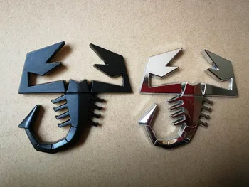 

50X New 3D Scorpion Car Metal Adhesive Badge Emblem Decal Sticker for Fiat 500 Punto Bravo Stilo Panda Abarth 500 Stickers