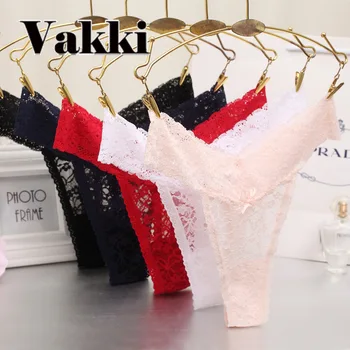 

2018 New Lace Women's Underwear Large Size Sexy Female Thong G String Multi-color Transparent Hollow Briefs Panties