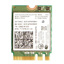 Беспроводная карта адаптера для двухдиапазонного WLAN для ноутбука NGFF Intel N 7260 7260NGW 300 Мбит/с wifi+ Bluetooth 4,0 для hp acer/ASUS/Dell