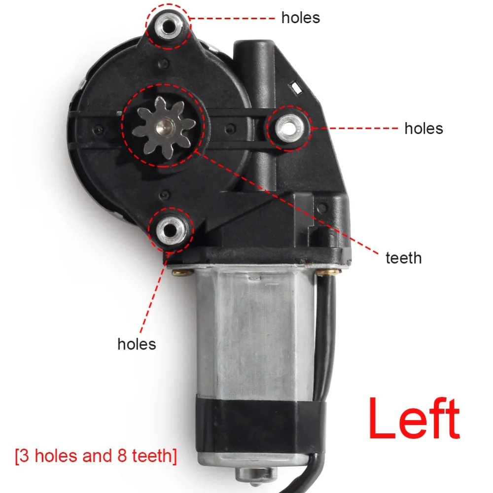 AZGIANT 12V/24V 3 hole 8 gear/teeth electric car Window lifter motor