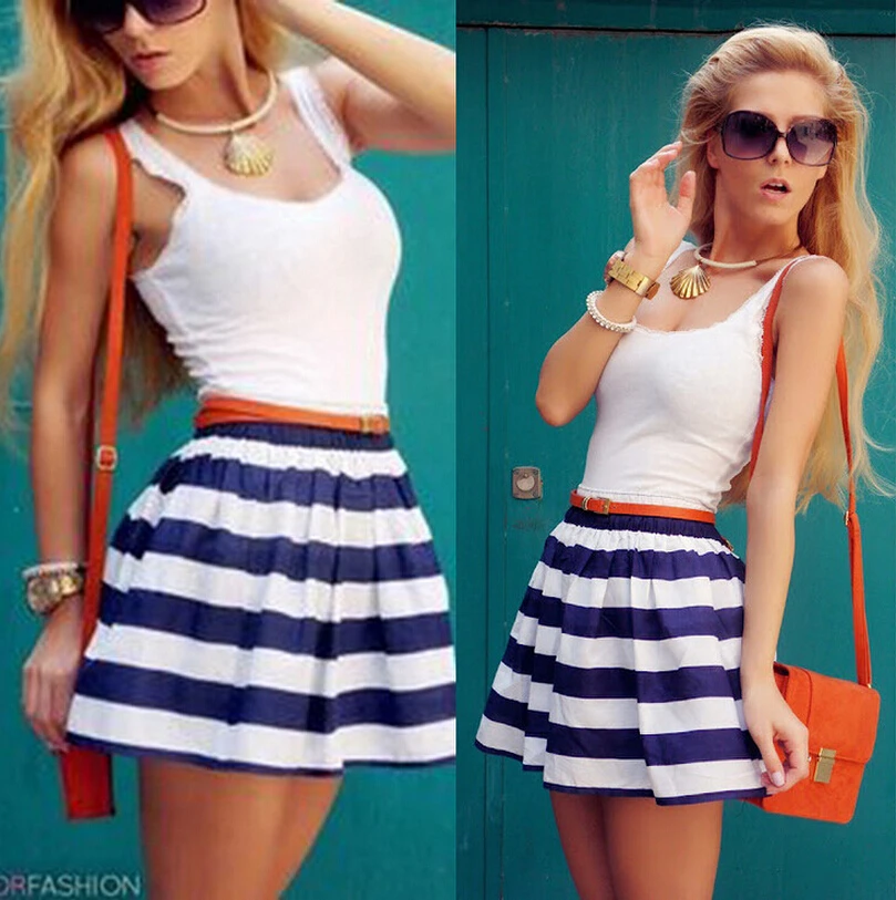 2016 Summer font b dress b font fashion font b women b font vestidos striped font