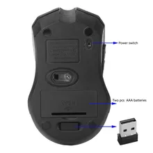 Новинка 1 шт W7 USB 2,4G Беспроводная игровая мышь 1600 dpi 6 кнопок эргономичные мыши для настольного ноутбука ПК