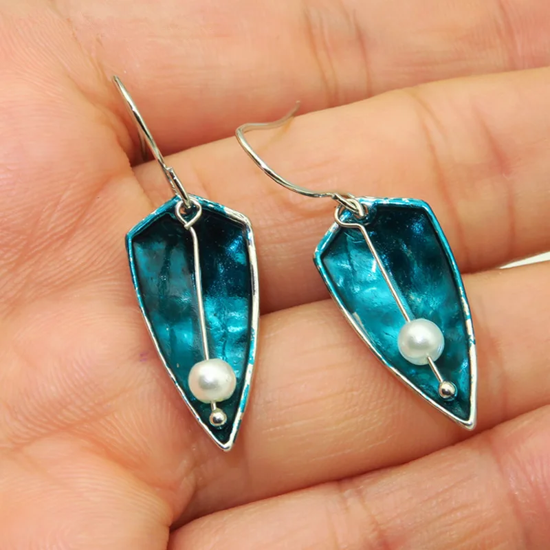 

2019 Bohemian Dangle Pearl Earrings for Women Jewelry Wedding Drop Earings Engagement Statement Brincos Valentine's Day Gifts
