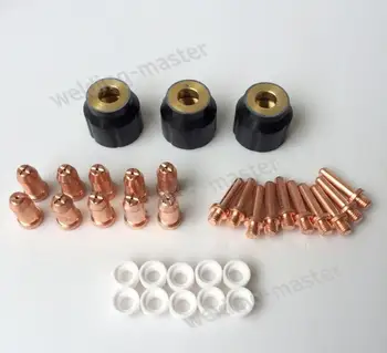 

Air Plasma Cutting Torch kits for JG-60 JG60 tip 10pcs,electrode 10pcs,gas diffuser 10pcs and shield cup 3pcs