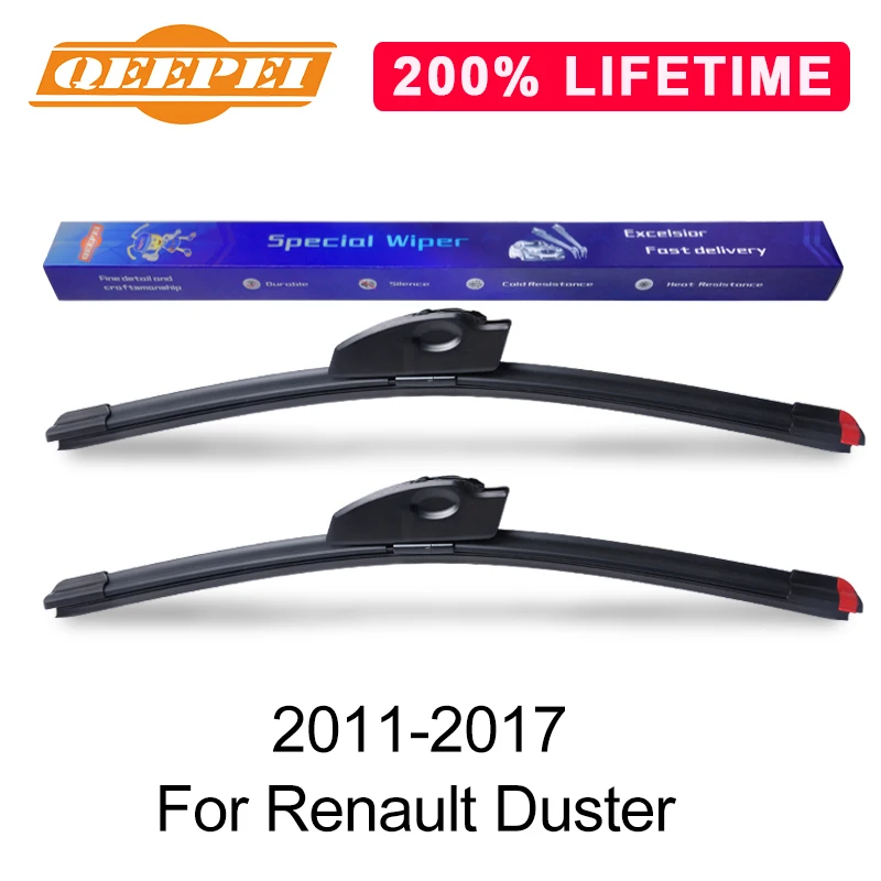 QEEPEI Замена стеклоочистителя Refill ветрового стекла стеклоочистителей для Renault Duster 2011- лобовое стекло резиновые автомобильные аксессуары