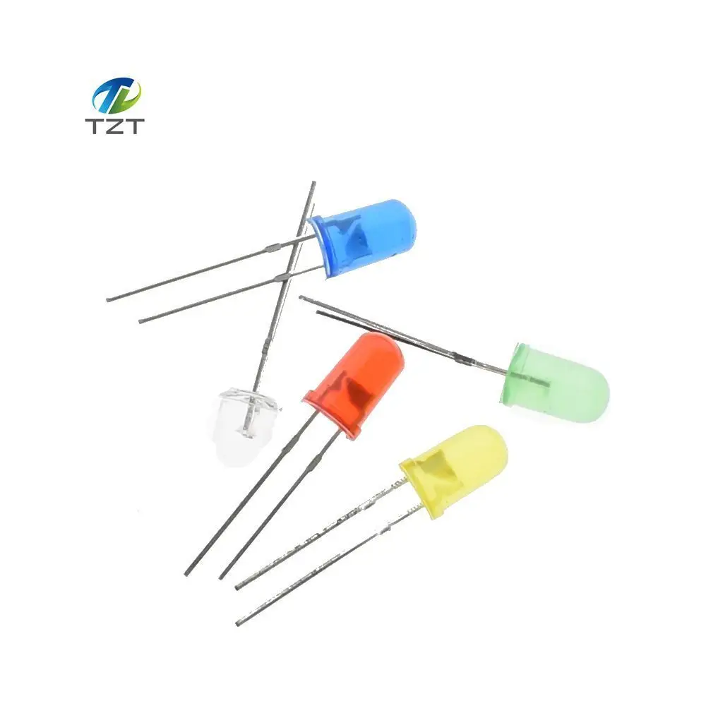 

100PCS UltraBright Red/Green/Blue/White/Yellow Ultra Bright 5mm Round LED Diode F5 Led