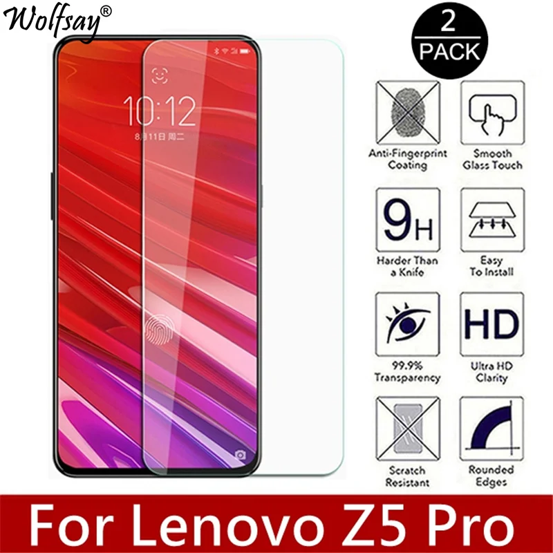 2 шт закаленное стекло Lenovo Z5 Pro защита экрана 6 39 дюймов 9H Премиум пленка протектор