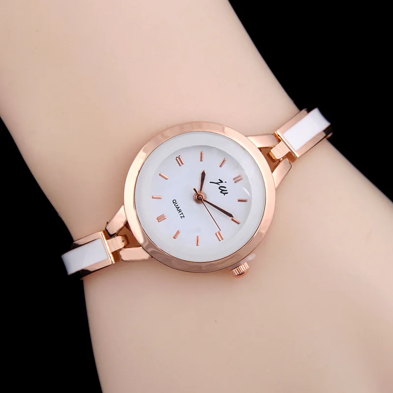 

MINHIN Ladies Graceful Chain Bracelet Watch Delicate Gold Silver Colors Alloy Band Top Brand Watches Women Quartz Wristwatches
