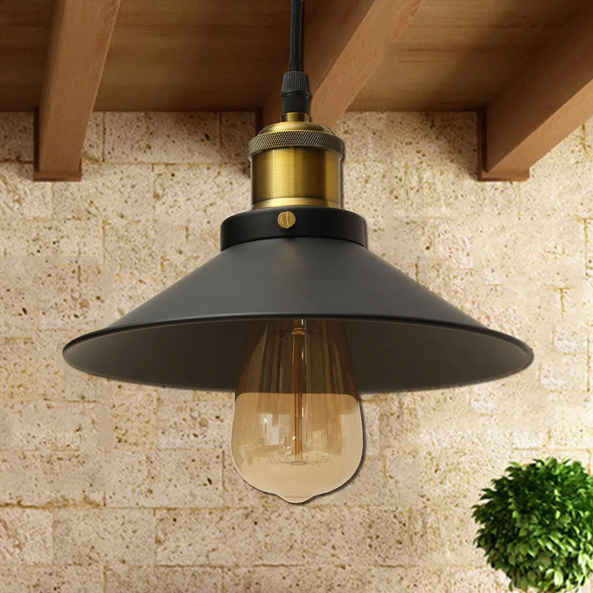 

E27 60W Industrial Retro Pulley Pendant Light Restaurant Bar Hotel Ceiling Hanging Lamp Fixture AC110-240V
