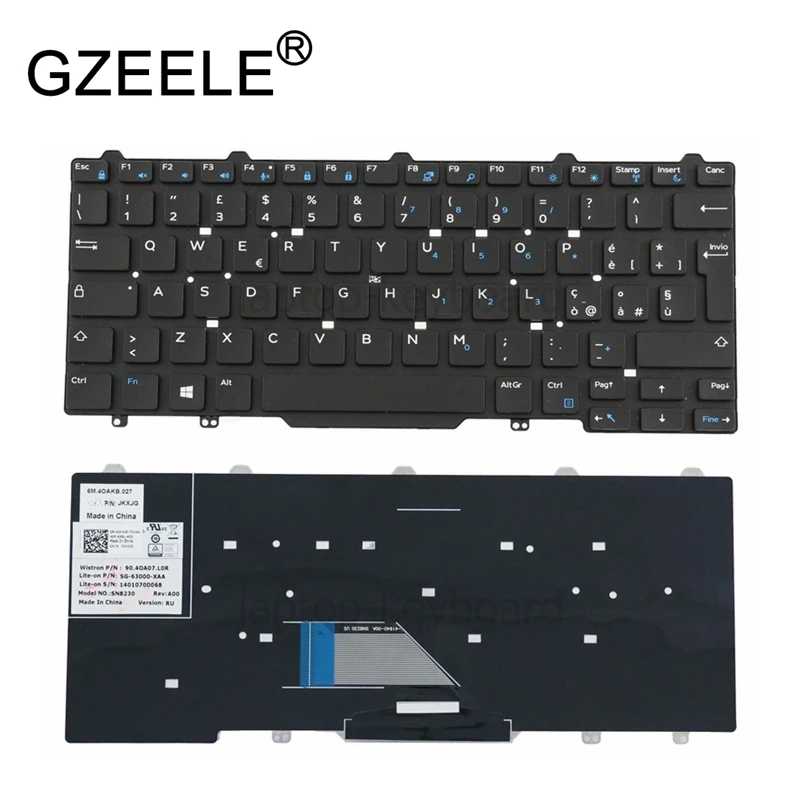GZEELE New laptop keyboard for Dell Latitude 3340 E3340 7350 E5450 E7450 5450 7450 IT Italian version without frame GZEELE New laptop keyboard for Dell Latitude 3340 E3340 7350 E5450 E7450 5450 7450 IT Italian version without frame