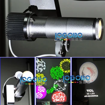 Beste Gratis Verzending Custom Reclame Open Teken Gobos en Gobo Projectoren, Cree 20 W LED Lamp, Beeldrotatie Type, 1 Jaar Gegarandeerd