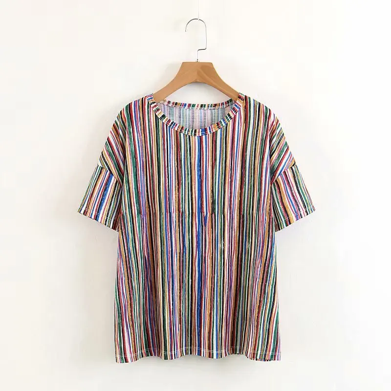 

Fashion Women XL28-1265 European and American fashion color striped jacket