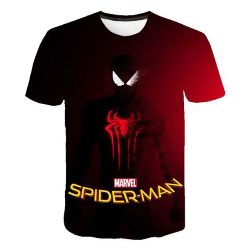 Новинка года; детская футболка с 3D принтом из фильма «Человек-паук», «дальний от дома» Детская футболка с рисунком Супергероя человека-паука - Цвет: TS7427