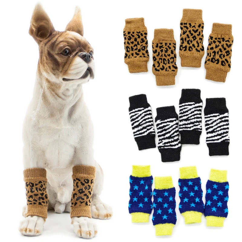 

Dog Knee Support Pet Warm Leg Protector Dog Cat Puppy Cotton Warm Leg Warmer Socks Winter Pet Knee Socks Supplies 2 Pairs