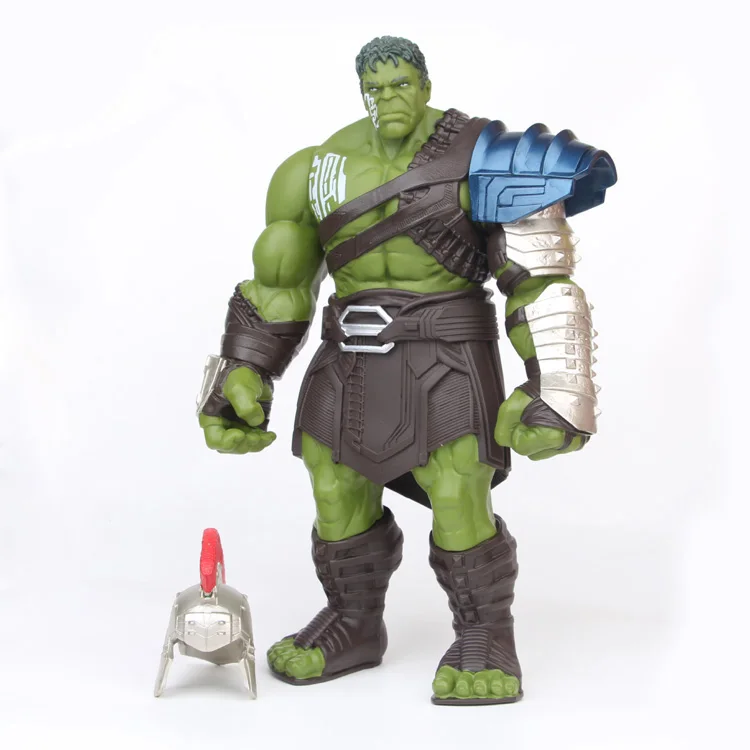 

35cm Big Size Avengers Marvel Thor 3 Ragnarok Hands Moveable War Hammer Battle Axe Gladiator Hulk BJD Action Figure Model Toy