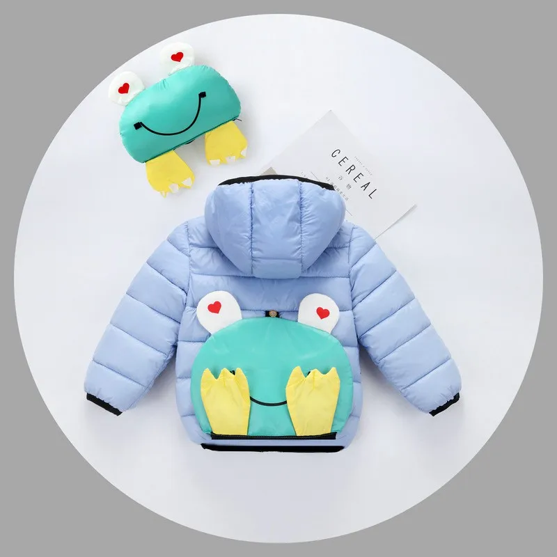 CROAL CHERIE Frog Children Jackets Boys Girls Winter Coat Foldable Bag Baby Winter Coat Kids Warm Outerwear Hooded Snowsuit   (11)