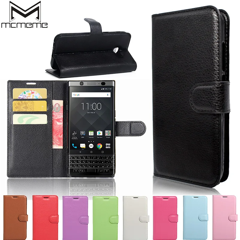 

MCMEMME Luxury Leather Flip Case For BlackBerry Keyone DTEK70 Phone Wallet Cover With Card Holder for BlackBerry Mercury DTEK70