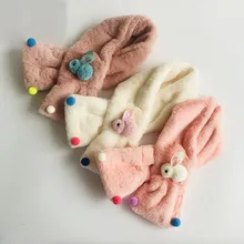 Красивая осенне-зимняя одежда для мальчиков и девочек, однотонный шарф, теплые трикотажные шарфы для детей, однотонный шарф с воротником