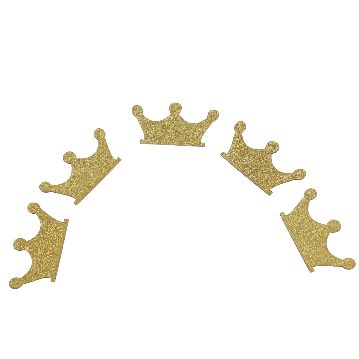 100 шт DIY Двухсторонняя золотая корона с блестками конфетти для свадьбы, дня рождения, детского душа, кекс Favors украшения сувениры