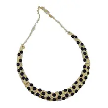 Мода CirGen готический черный камень из смолы смесь кристаллов Statement заявление чокер Крутящий момент ожерелье женское украшение, AF871