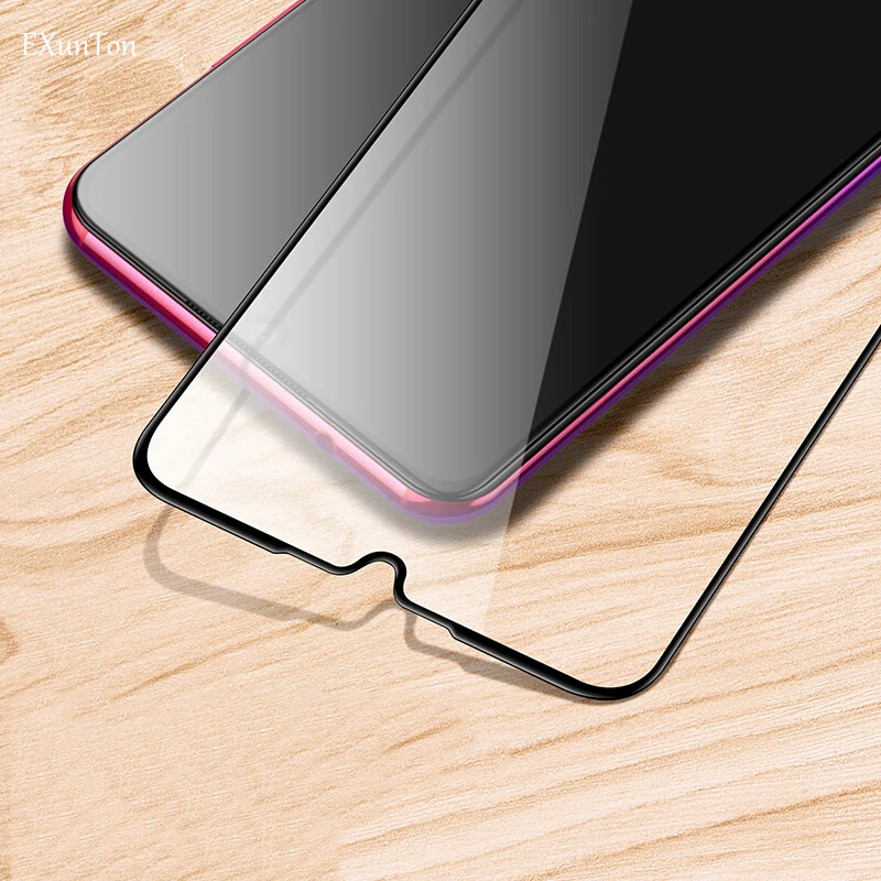 

EXUNTON 9D Silk Printing Full Cover Tempered Glass Screen Protector for VIVO X23 X27 Protective Front Film for VIVO X23 X27